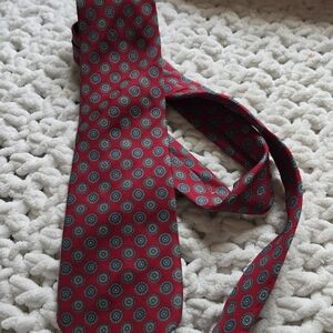 Dior Men's Burgundy Medallion Silk Tie